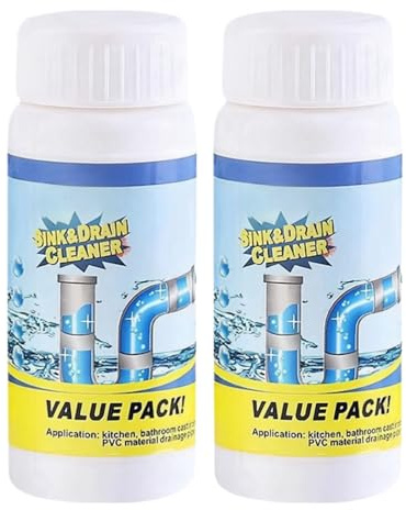 2PCS Powerful Drain Unblocker &Clog Remover,Foaming Sink and Drain Cleaner Liquid Heavy Duty for Bathroom,Kitchen,Shower,Toilet,Pipe Cleaner and Unblocker Agent,Shower Drain Unblocker,Toilet Unblocker