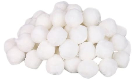VIRELLO Balles filtrantes de piscine de rechange, 500 g, alternative au sable pour filtres de piscine hors sol, réutilisable, 40 mm, facile à nettoyer, blanc