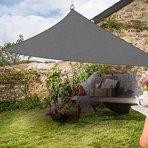 Green Bay Triangle Anti-UV Sun Shade Sail Outdoor Patio Party Sunscreen Canopy Sunsail 3x3x3m Anthracite