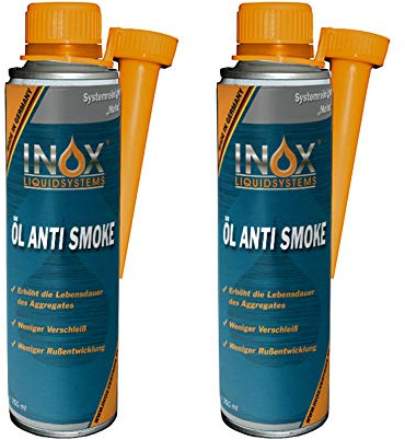 INOX® Öl Anti Smoke Additiv, 2 x 250 ml - Zusatz verringert Rauch- und Rußbildung bei Allen 4-Takt-, Diesel- und gasbetriebenen Motoren