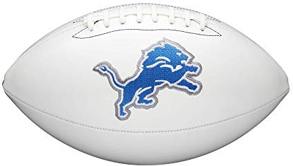 WILSON Herren NFL Team Detroit, Fußball mit Autogramm von Live Signatur, Official