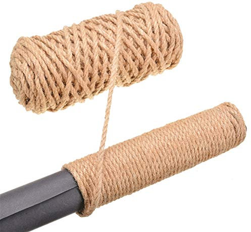 DHGTEP Ersatz Sisal Seil für Haustier Katze Kratzer Post Klauenpflege Spielzeug Reparatur Traditionelle Verarbeitung Schreibtische Beine Bindungsseil (Diameter : 8mm, Size : 50m)