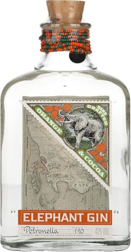 Elephant Orange Cocoa Gin mit Fruchtnote der Orange und Aroma der Kakaobohne - Preisgekrönter Premium Gin aus Deutschland - 40% vol., 500ml
