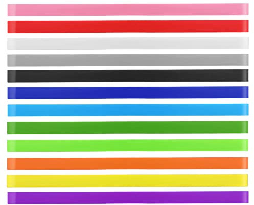 cobee Elastici colorati in gomma, 12 pezzi, grandi, in silicone, elastici per libri, appunti, quaderni, grandi cavi, scatole