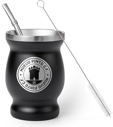 Regalo Original | Kit Mate Argentino Personalizado con Nombre | Vaso Calabaza Acero Inoxidable 250ml Doble Pared Térmica, Bombilla y Cepillo | Grabado Láser Imborrable