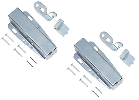 TERF® Heavy Duty Touch Latch Automatic Spring Catch For Press To Open Silver Cupboard Doors Loft Attic Hatches Including Fixing - Pack of 2