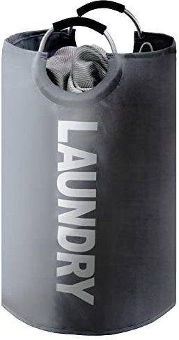 YOUDENOVA Wäschekorb Faltbar Wäschesammler Wäschesack Laundry baskets 115L große Kapazität mit Griff Grau