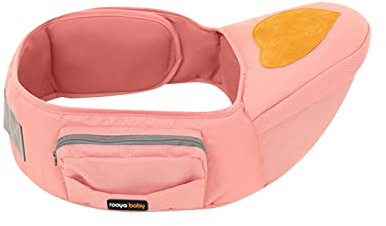 SONARIN Ergonomic Hipseat Baby Carrier,Multifunctional Waist Stool Seat Lightweight Adjustable Baby Hip Seat Carrier with Side Pocket for Newborn Toddler 0-36 Months(Pink)