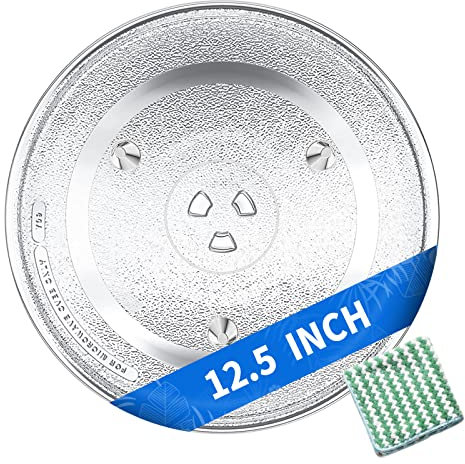 31,8 cm Mikrowellenteller Ersatz für GE, Samsung, Hotpoint, Panasonic Emerson und mehr – 31,8 cm Mikrowellen-Glasplatte Drehteller Tablett für WB39X10002 WB39X10003 WB48X10005 W10337247 WB49X10069