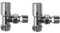 iBathUK Valvole per radiatore ad Angolo Cromato Premium 15 mm Accessori Radaitor, Argento, Taglia Unica