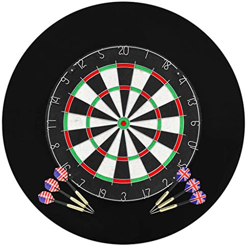 Professionelles Dart-Set mit Dartscheibe und Surround Sisalstahl, Dartscheibe Artikelmaterial: Sisal