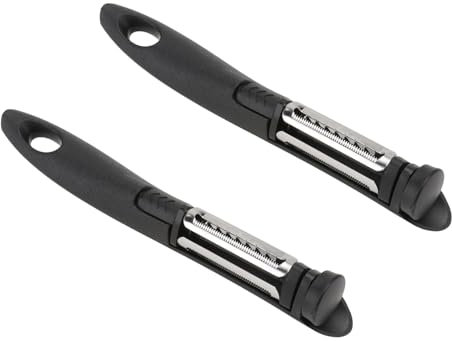 BESTonZON 2pièces Éplucheurs Et Râpes Multifonctionnels Acier Inoxydable Pour Fruits Et Légumes Outils De Cuisine Pratiques Et Ergonomiques