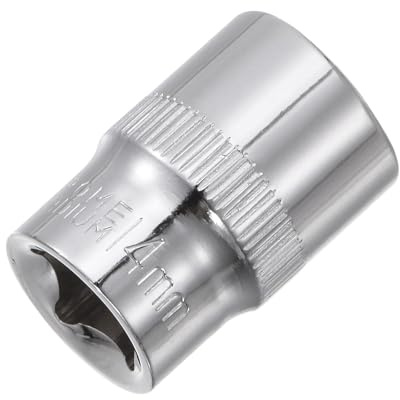 QUARKZMAN Douille Peu Profonde 6 Pans de 14 mm 3/8 Pouce d'Entraînement | Métrique, Acier au Chrome-Vanadium (Cr-V)