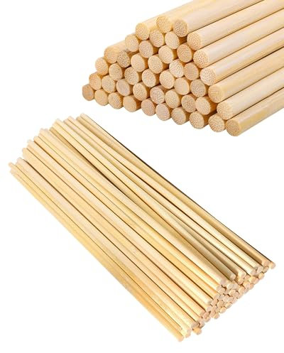 200 Pezzi Bastoncini Rotondi per Zucchero Filato 30 cm x 4 mm Bastoncini Naturali in Bambù Bacchette di Legno per Zucchero Filato per Lavori Manuali e Fai-da-te, Adatti al Contatto Alimentare