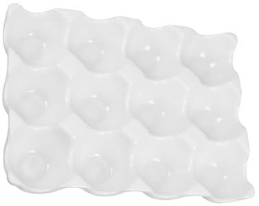 COLLBATH Porta Uova in Frigorifero, Contenitore per Uova 12 Griglie, Organizer per Conservazione, Bianco