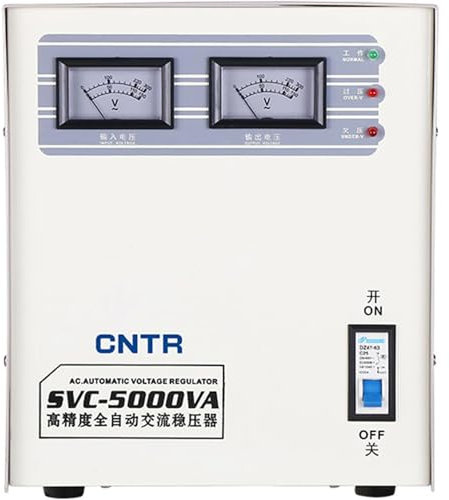 Regolatore di Tensione Domestico，Relè monofase Domestico Ingresso 150-260 V, Stabilizzatore di Tensione CA in Uscita 220 V,Adatto per elettrodomestici instabili,Adatto per Computer,TV, 2000 W,5000VA