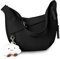 Aucuu Crossbody Bag Damen Umhängetasche, Halbmond Crossbody Bag, Cord Tasche Casual Schultertasche, Hobo Halfmoon Bag mit Verstellbarer Schultergurt, Bauchtasche Damen für Arbeit Reisen Alltag