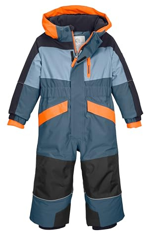 first instinct by killtec Baby Unisex Skidjumpsuit med huva, mörk petrol denim, 110-116