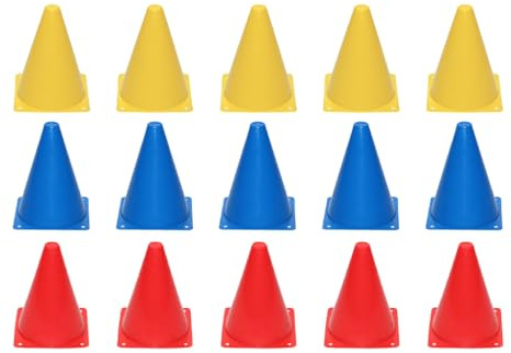 Anlising Conos Entrenamiento Deportivo,15PCS Conos de Patinaje,18CM Conos de Marcado para Entrenamiento,Conos de Entrenamiento de Futbol,Juego de Conos de Fútbol,para Deportes,Entrenamiento(3 Colores)