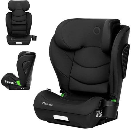 LIONELO NEAL I-SIZE Silla de Coche Para Bebés, Grupo 2 3, de 100-150 cm De 3 a 12 años aprox. Fijación ISOFIX o Cinturones Reposacabezas Ajustable Protección Lateral Reposabrazos Norma R129