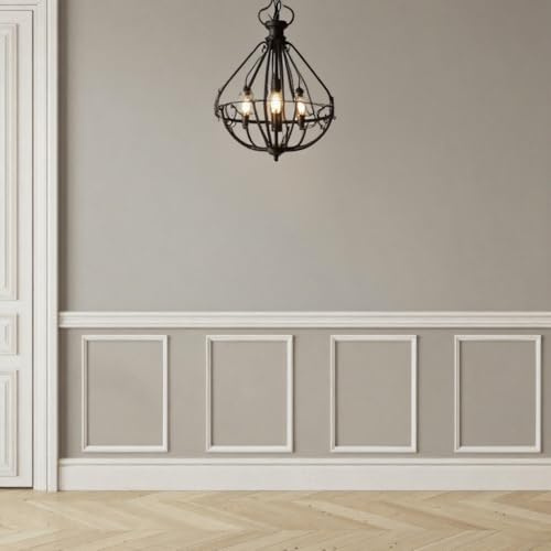 YAGEANNL 4 uppsättningar dekorlister, självhäftande, 40 x 60 cm, stuckatur, väggpanel för inomhusbruk