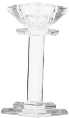 BATHVEVE Portacandele in Cristallo di Stile Europeo, Elegante Portacandela Decorativo per Festa o Matrimonio, Design Creativo e Uso lungo Termine