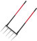 VEVOR Broad Fork, 5-Tine Pitchfork with Dual Fiberglass Handles, Heavy Duty Garden Fork, Ergonomic U-Shaped Design Broadfork Hand Tiller, Gardening Tool for Composting Transplanting Aeration