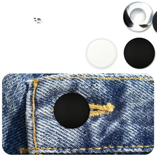 PEARLY JUN 6 Sets Schwarz Weiß Silikon Knopf Knopf abdeckungen | Silikon Clip Herren Knopfabdeckungen Damen Geeignet zum Nähen Heimwerken Urlaubsdekoration