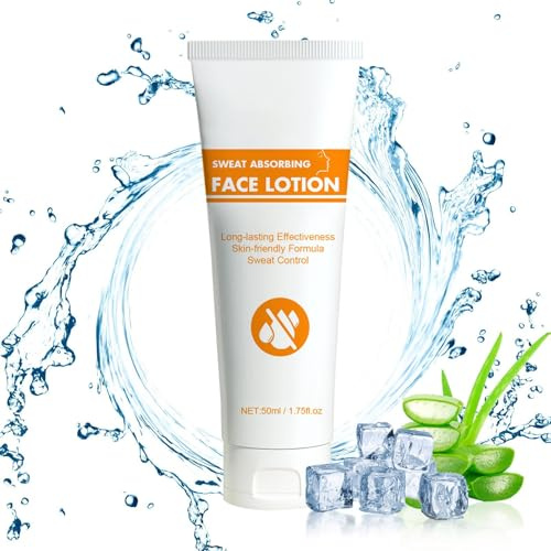 Antisudor para la cara - Loción facial absorbente del sudor | Antitranspirante facial | Crema de control de aceite | 50 ml crema hidratante para la frente deshidratada por estrellas y bálsamo sin