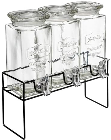 Paris Prix Secret de Gourmet - Distributeur de Boisson Modern Wood 4,5L Transparent