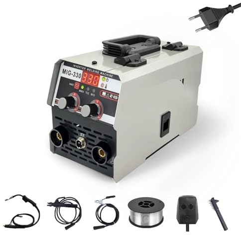Soldadora semiautomática 3 en 1 MIG MMA TIG de 330 A, con inversor y alambre tubular, sin gas.(220V EU)