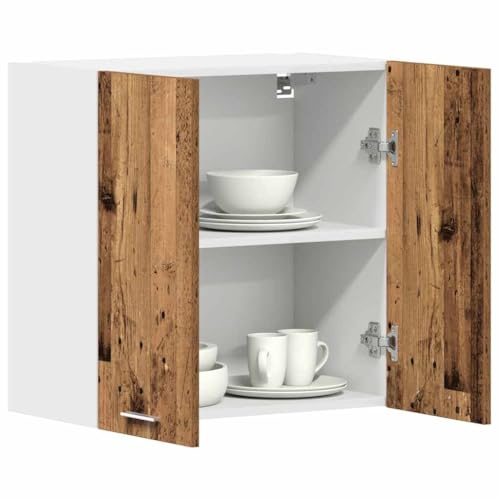 Homvdxl Küchenhängeschrank mit 2 Türen, 60x31x60 cm Wandmontierter Medizinschrank, Badezimmer-Aufbewahrungsschrank für Wohnzimmer, Flur und Wäsche - Alter Stil