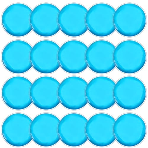 Reusable Ice Packs for Injuries, 20 Pack Round Ice Packs for Face, Gel Ice Pads Small Hot Cold Compress Ice Bag for Eyes After Surgery, Face, Wisdom Teeth, Breast Surgery