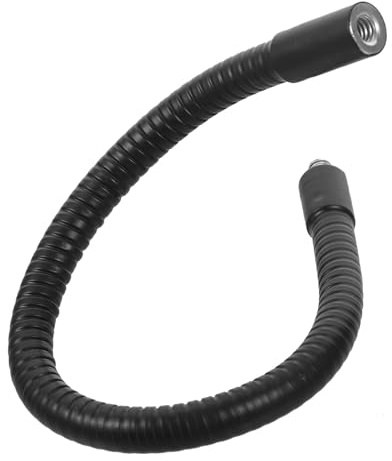 DECOMELODY Tubo di Prolunga Regolabile in Lega per Supporto da Tavolo Mic e Telefono, Tubo Flessibile Nero Vite 1/4 per Fotografia e Microfoni