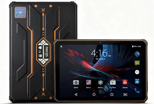 Kayoote SS10 Pro 10.1 Android 13 Rugged Tablet, Octa-Core CPU, IP68 Enterprise Inventory Tablets, 4GB RAM 64GB ROM, 10000mAh, NFC Reader, 4G LTE, WiFi 5, BT 5.0, Pad