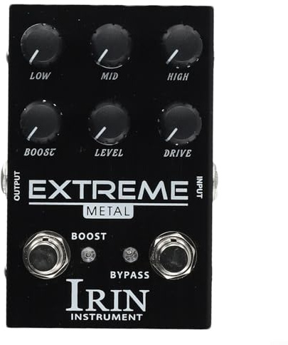 Overdrive IRIN Pédale de distorsion pour guitare électrique avec égaliseur à dix bandes pour guitare électrique offrant une mise en forme précise du son et une simulation sonore (A)