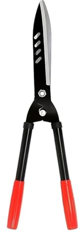 Generico 1 Forbici da Giardinaggio in Acciaio al Manganese Resistente con Manico in Ferro e Impugnatura Rossa - Portatile for Prato, siepe, Recinzione, Agrifoglio