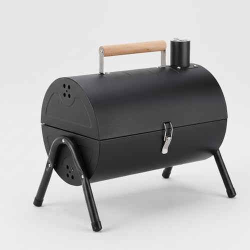 iBest UK Portable BBQ Grill Charcoal | Foldable with Dual Cooking Zones | Outdoor Barbecue Stable Stand Rack | Garden & Patio Cooking, Camping, Picnics, Beach