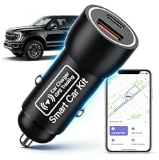 Rastreador GPS y cargador para coche, rastreador GPS para vehículos, localizador GPS para ubicación oculta antirrobo y estacionamiento en tiempo real, sin tarifa mensual, sin tarjeta SIM, solo con iOS