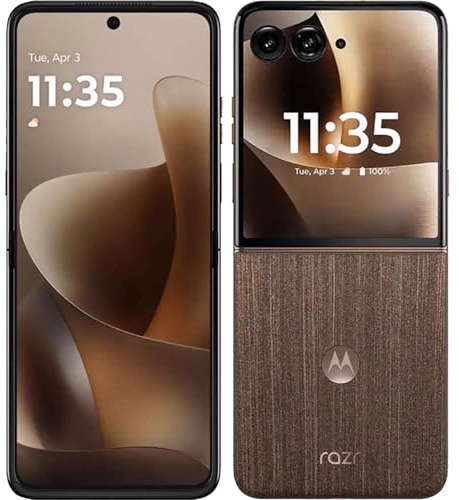 Motorola razr 70 Ultra mit Moto AI (16/512GB, 50+50MP, Selfie 50MP, externes Display 4.0 Innen 7 Extreme AMOLED 165Hz, Qualcomm Snapdragon 8 Elite, 5G, Dual SIM, Android 16), PANTONE Cocoa