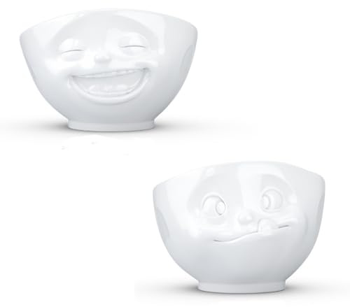 henger-mauk FIFTYEIGHT PRODUCTS Schüsseln-Set mit 2 süßen Überraschungen, TV-Bechern, 500 ml, lachend und lecker