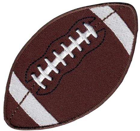 PatchMommy American Football Aufnäher zum Aufbügeln, 10 x 5,7 cm | Gesticktes Sport-Bügelbild, Patch & Applikation für Kleidung, Jacken, Rucksäcke & Sporttaschen – zum Aufbügeln oder Aufnähen