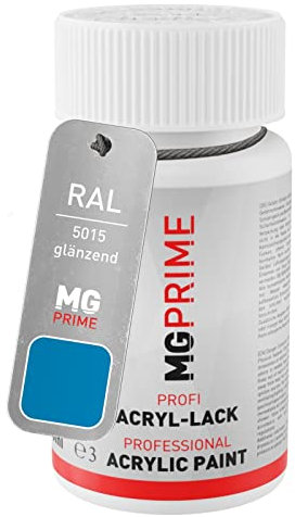 MG PRIME RAL 5015 Bleu ciel/Sky blue brillant stylo retouche 50ml à séchage rapide