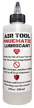 Translucent Clear 8oz Air Tool Pneumatic Lubricant - Ideal for Pneumatic Tools, Compressors, Machines, Seals, O-Rings, and More