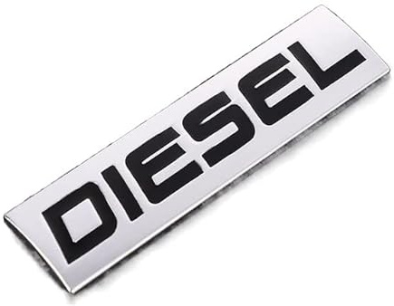 RZL 1pc 7,5 cm x 2 cm Logo Car Styling Etiqueta Diesel Insignia del Emblema 3D Adhesivos de Metal for los Coches universales Etiquetas engomadas del Estilo del Coche