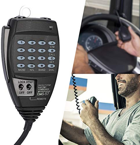 Oumij1 8-stifts mikrofon, EMS-57 DTMF 8-stifts handmikrofon för Alinco DR‑135 DR‑635 DR‑435 DR‑235 MIC med tangentbord