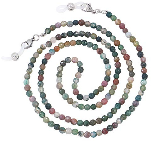 KAI Top Eyeglass & Sunglass Chain - Fashion Natural Stone Beaded Mask Lanyard Face Mask Holder for Women & Men