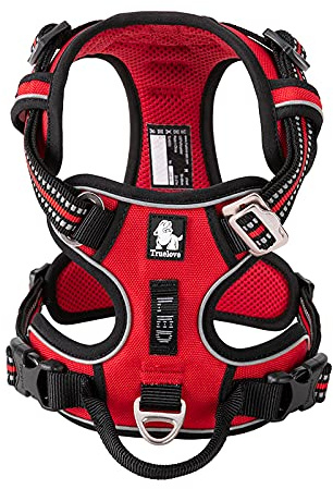 WINHYEPET Truelove No Pull Hundegeschirr, reflektierendes Hundegeschirr für Hunde, verstellbare weich gepolsterte Haustierweste mit einfachem Bediengriff TLH56512