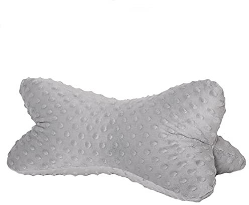 Dr. Berger Cojín cervical de lectura con forma de hueso de lectura, 40 x 18 cm, diseño Minky 380 g de algodón extrasuave, cojín cervical ergonómico para relajarse, para leer cómodamente la