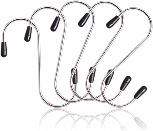 LORD CIG Slip Large Hooks Camping Small Clip Metal Butchers for Hanging Clothes Kitchen Utensils Bedroom and Bathroom Towel Hangers Closet Office Home Garden Workshop Garage Set of (5, Silver)